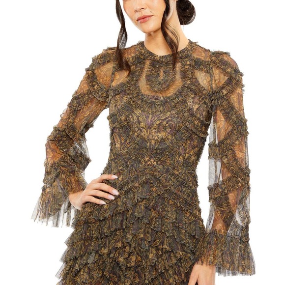 Mac Duggal Multicolor Layered Maxi Dress - Picture 5 of 12